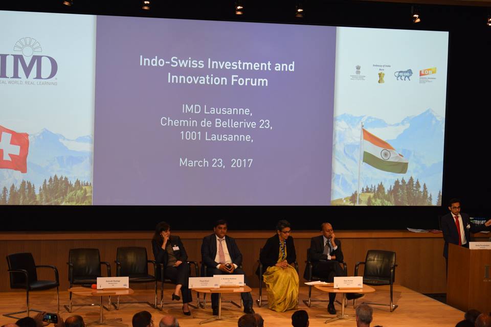 TRA at the Indo-Swiss Investment and Innovation Forum organised by the Embassy of India in Switzerland, Ministry of Commerce and Industry, IMD business school and Invest India.